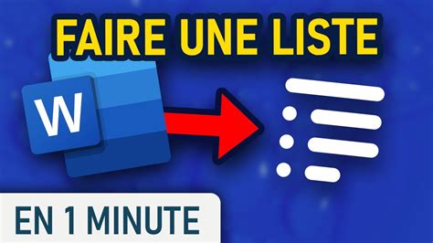    1  1|Créer une liste à puces ou une liste numérotée